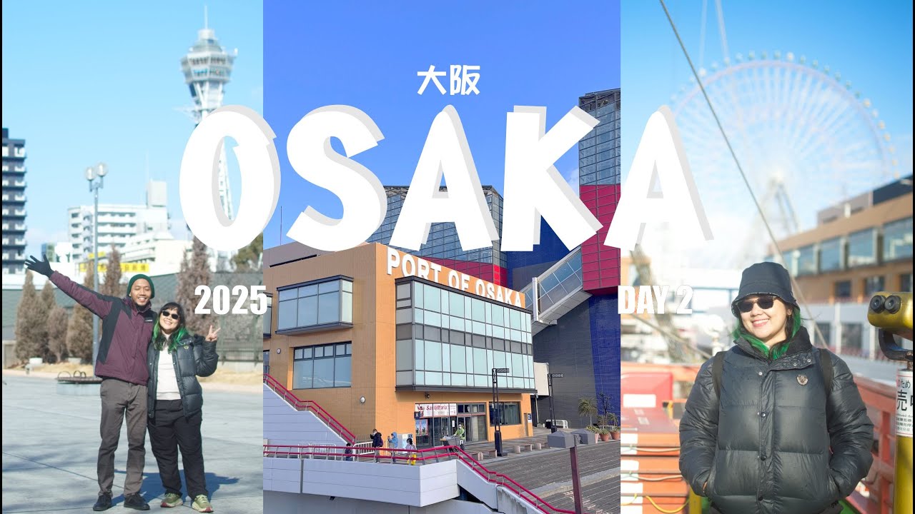 #OSAKAVLOG Naik Tsutenkaku Tower Slide,  Tempozan Bay, taiyaki murah - JAPAN🇯🇵 WINTER TRIP 2025