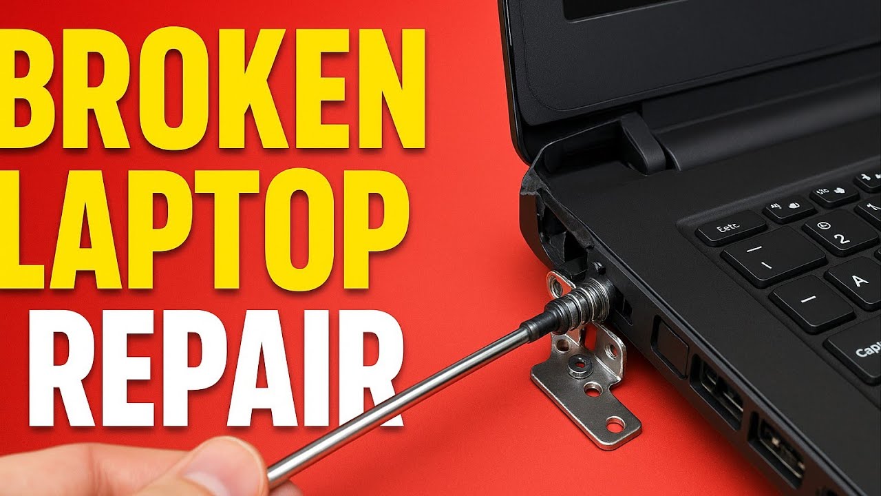 Laptop hinge repair - YouTube