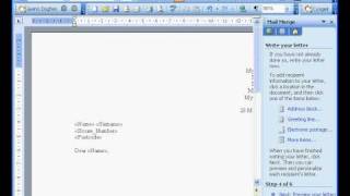 3.1 Mail Merge in Access & Word Using a Table