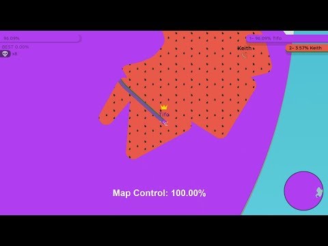 Paper.io 2 Map Control: 100.00