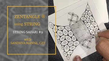 Lets create a Zentangle with a string, STRING SAFARI #9