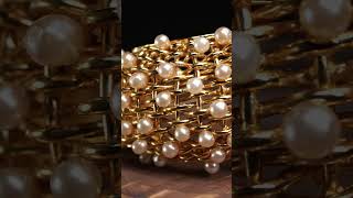 Vintage gold mesh pearl bracelet, authentic pre-owned, real shot of condition, DM for price