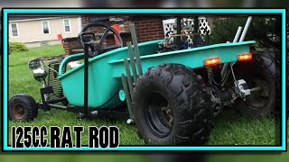 125cc RAT ROD GO KART BUILD COMPLETED!!!