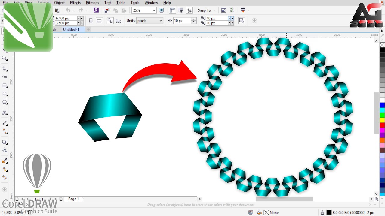 Circle border design in CorelDraw | Corel Draw Tutorial - YouTube