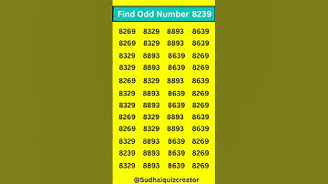 Find Odd Number 🧠 👉  #quiz #facts #gk #shortsvideo #puzzle #odd