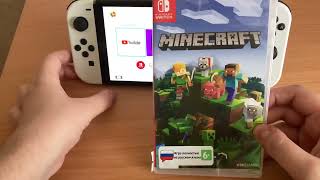 Minecraft Nintendo Switch OLED Unboxing + Gameplay