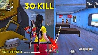 Three vs Squad total 30 Kill AWM and M82b OverPower Gameplay - Garena Free Fire