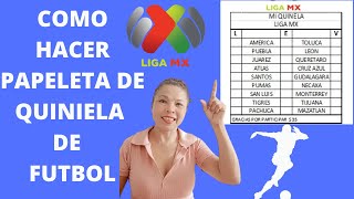 como hacer una papeleta para quiniela de futbol deportiva en Excel screenshot 3