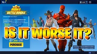 fortnite season 8 battle bundle battle pass 25 tiers 500 v bucks - willyrex fortnite temporada 8