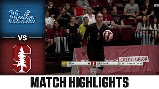 UCLA vs. Stanford Match Highlights | 2025 ACC Volleyball