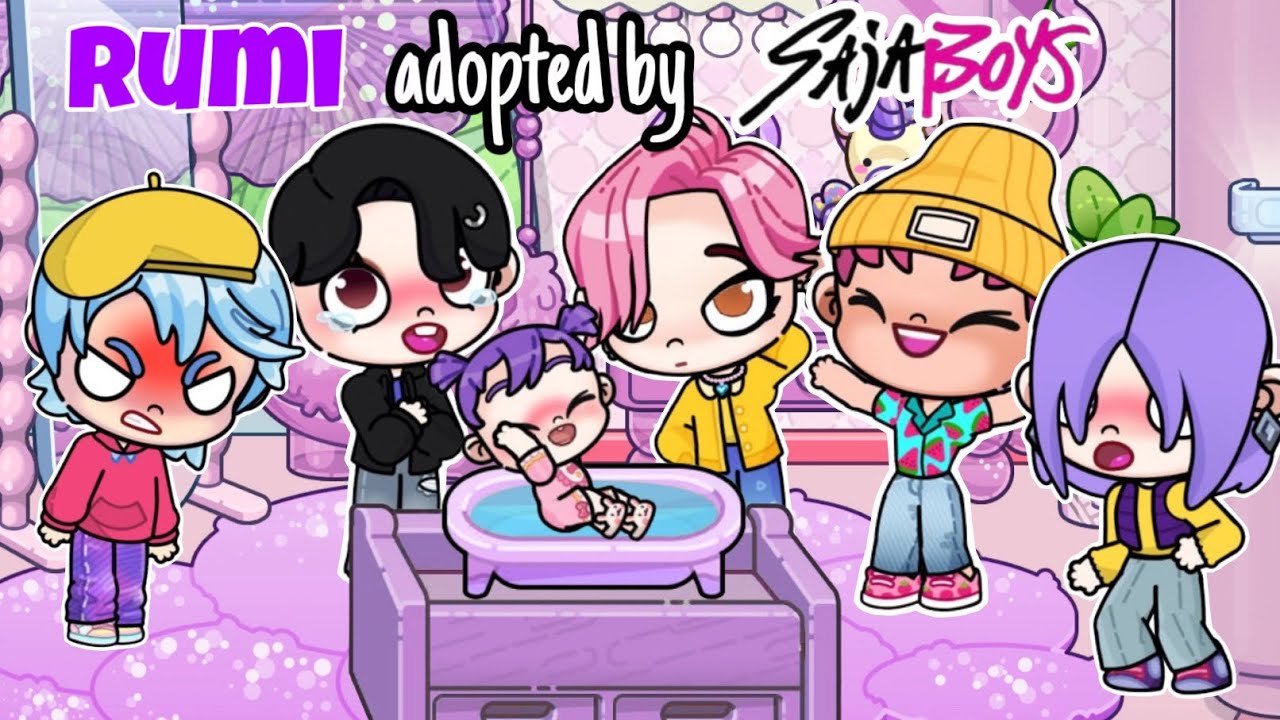 RUMI Adopted by SAJA BOYS😱💜 | Avatar World Roleplay | Pazu 