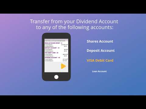 Transfer dividends with VCU mobile app & e services