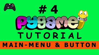 Pygame Tutorial In Hindi #4 - Game Main Menu and Buttons