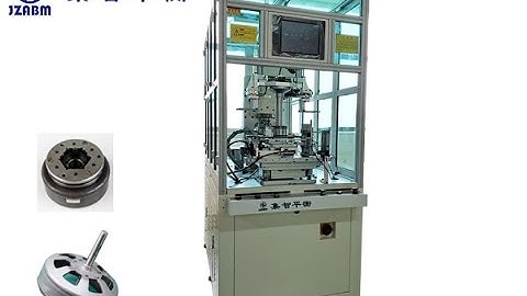 Two station automatic balancing machine for external rotor