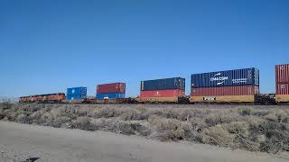 EB BNSF Port Stack Train With 2 Rear DPUs In Hodge Ca! #bigbossrailfanner