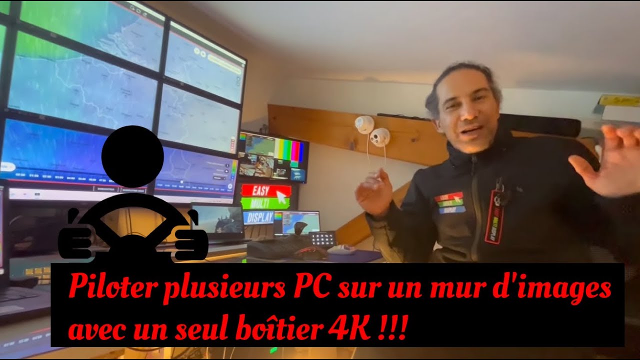 Piloter plusieurs PC sur un mur d'images avec un boîtier 4K