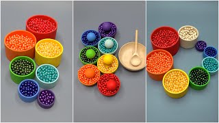 Oddly Satisfying Colorful Reverse Video|Soothing Sounds Beads Balls Pearls and other screenshot 4