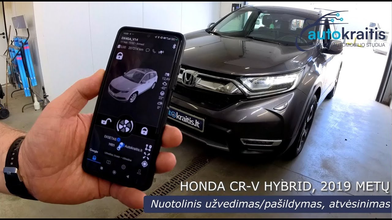 Honda CRV, 2019 metų. Nuotolinis automobilio pašildymas, atvėsinimas | Autokraitis.lt