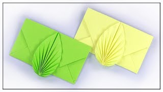 How to Make an Envelope with Leaf ๐๐จ Origami Envelope Making with Paper ๐ Tutorial by Origamiso