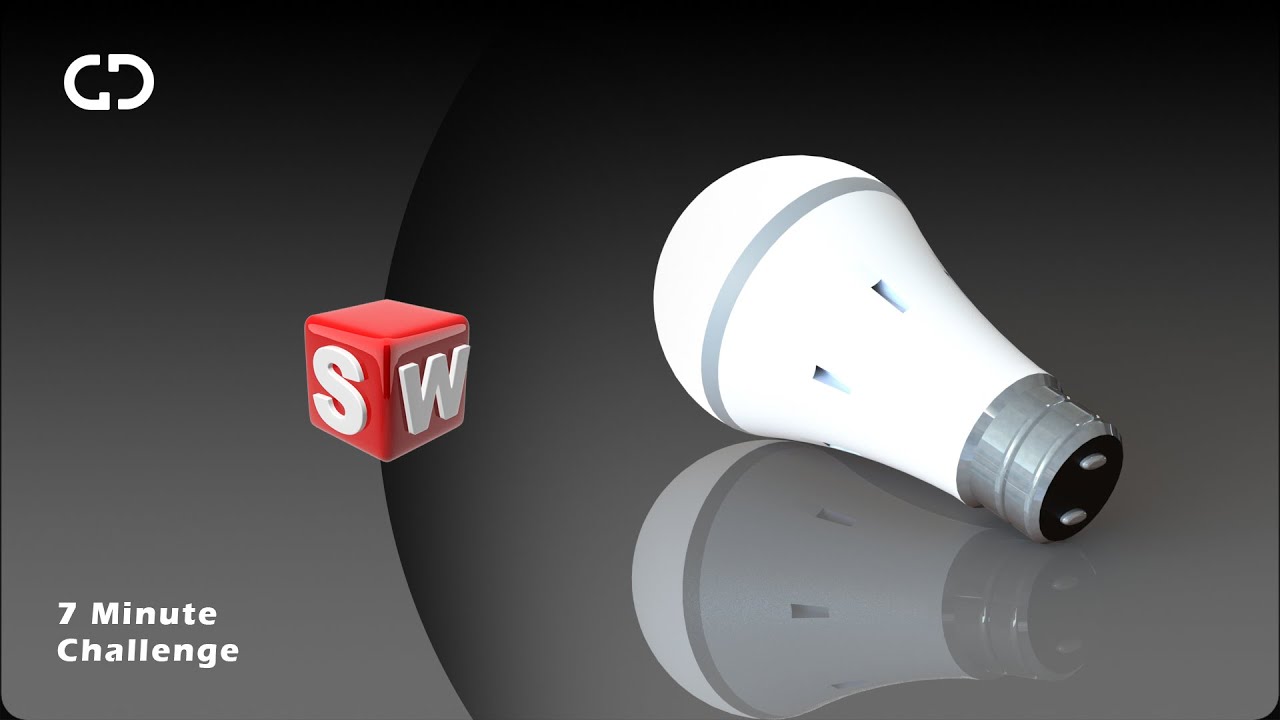 Solidworks Tutorial - LED Lamp - 7 Minutes Challenge - Dimension Devil ...