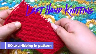 Cast off Bind off stitches knit2 purl 2 #knitingpattern #crochet #handmade #diy #viral #lefthanded
