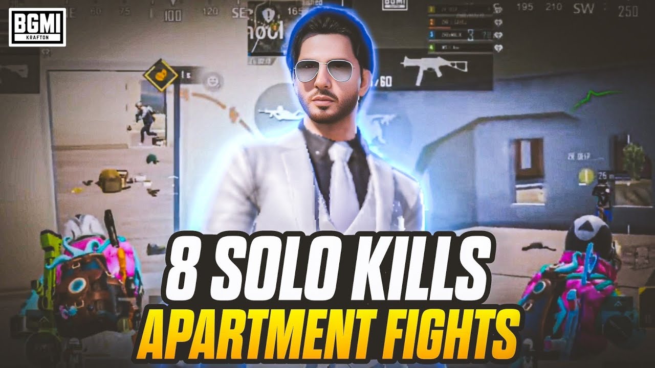 8 SOLO KILLS | INTENSE APARTMENT FIGHTS | SAHAJ GAMING | BGMI ...