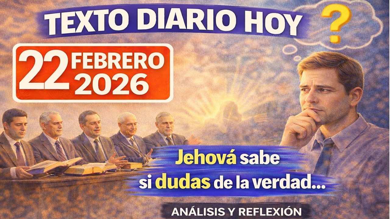 Jehová sabe si dudas de la verdad - Texto Diario de hoy - DOMINGO 22 DE FEBRERO 2026