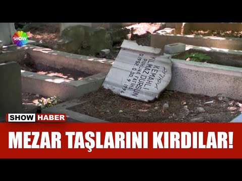 Yüzlerce mezar taşına zarar verdiler!