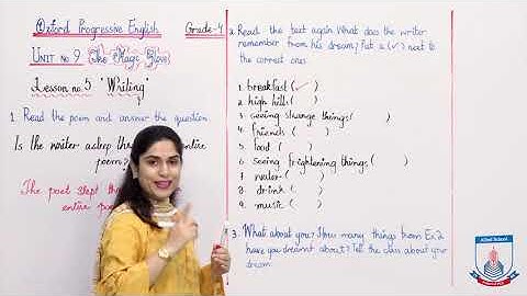 Class 4 - English - Unit 9 - Lecture 5  writing - Allied Schools