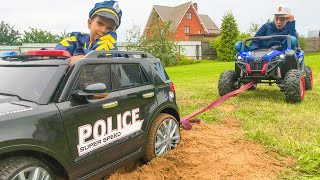 Police car stuck in the sand A police car stuck in the sand. Kids play police screenshot 3