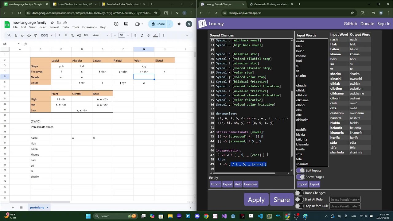 bilingual! conlanging #1 / ¡bilingüe! haciendo lengua construida #1