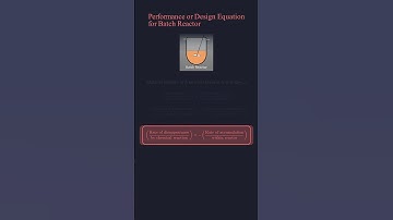 Performance equation of Batch Reactor #batchreactor