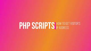 How to get visitor's IP address using PHP script.