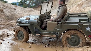 1/6 Scale RC : 1941 Willys MB Jeep(ROCHOBBY) Off-road Driving. #6.