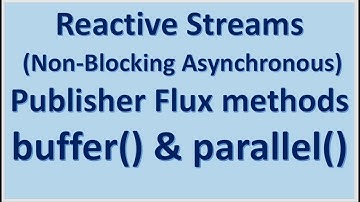 Reactive Streams (Non-Blocking Asynchronous) - Reactor Publisher Flux methods - buffer and parallel