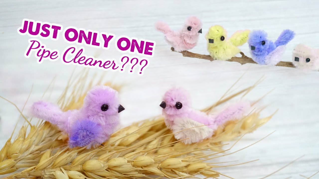 😱JUST ONLY ONE Pipe Cleaner? How to make a MINI BIRD with JUST ONE Pipe Cleaner | Pipe Cleaner Craft