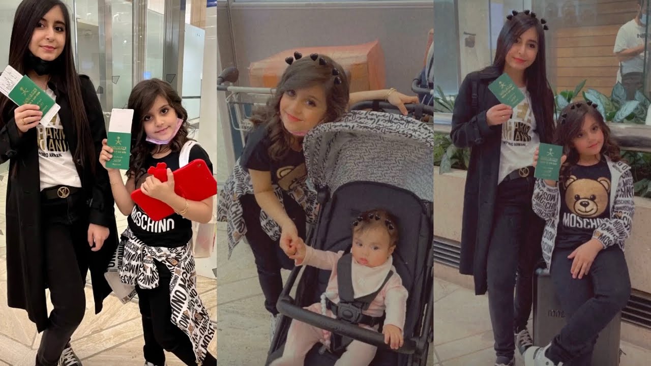 سنابات وله وغاده السحيم✨يوميات وله وغاده بالسفره ، اول مره يسافرون فوق الطياره بعد الكورونا 😭✨