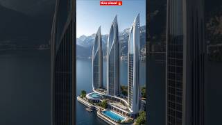 Ultra Luxury Waterfront Towers 🌊✨ #foryou #shortvideo #viral #architecture #viralvideo