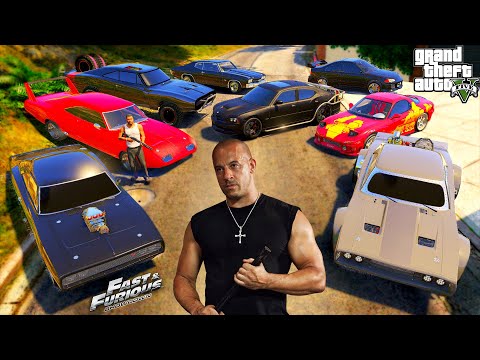 GTA 5 - Stealing Fast And Furious 'Dominic Toretto' All Cars with Franklin! (Real Life Cars #132)