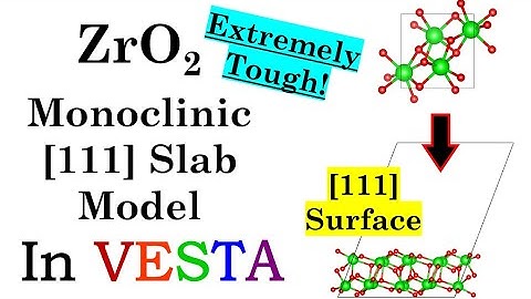VESTA Software - ZrO2 [111] Slab Model with Vacuum tutorial