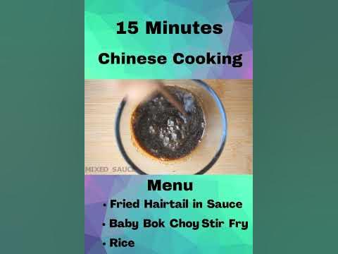 #shorts #Quick Chinese Fish Cooking - Fried Hairtail in Sauce, Greens