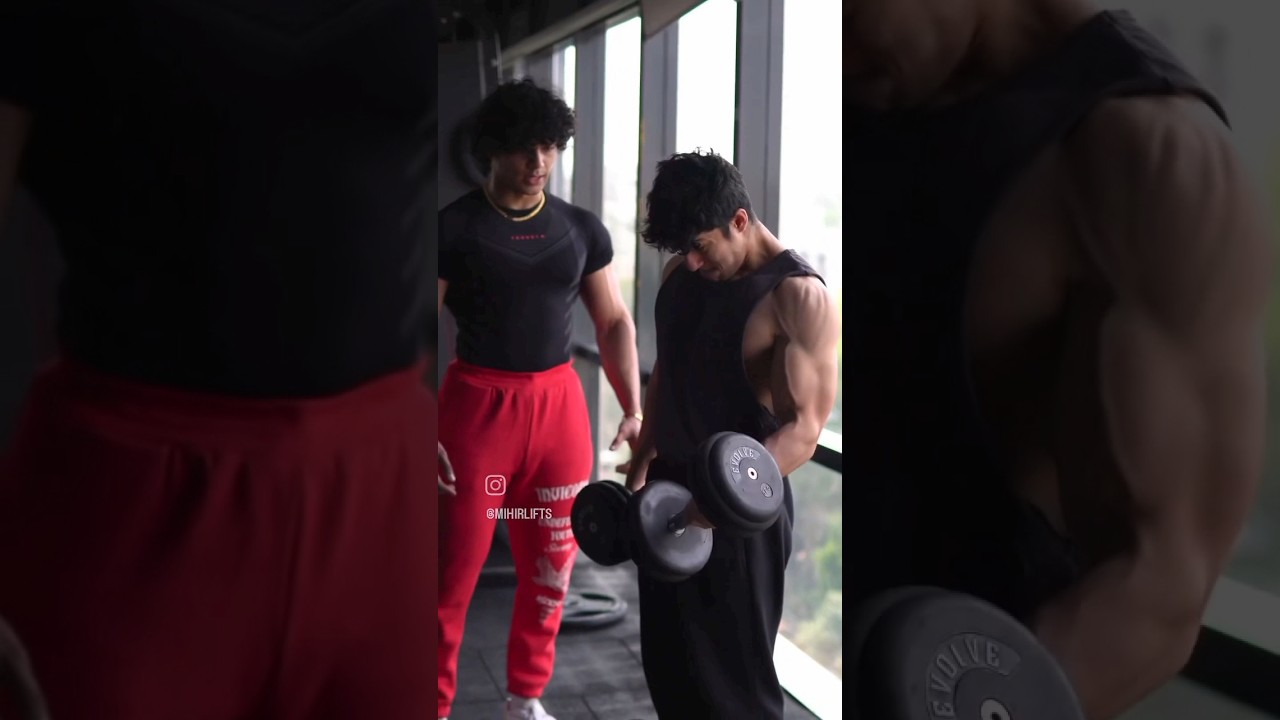 mihir lifts arms workout with saket gokhale #fitness #bodybuilding # ...