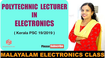 Kerala PSC 19/2019 Govt Polytechnic Lecturer in Electronics syllabus Intro