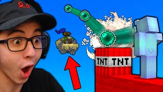 The LONGEST Ender Pearl TNT Cannon in Minecraft Bedwars...