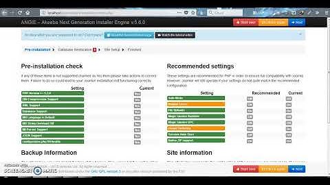 Installing using akeeba backup quickinstall