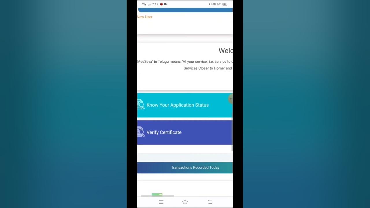 Meeseva income application status youtube