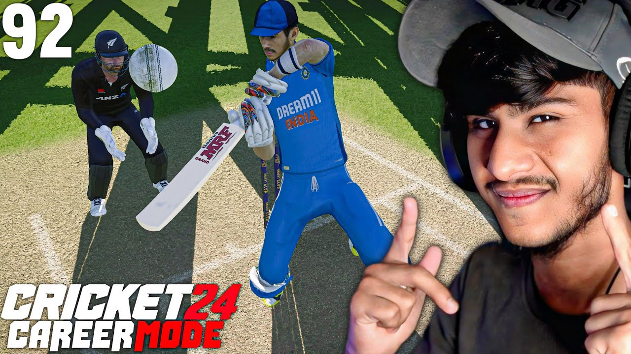 UNLUCKY NEWZEALAND VS PERFECT ALL- ROUNDER INDIAN CAPTAIN | CRICKET 24 CAREER MODE GAMEPLAY #92