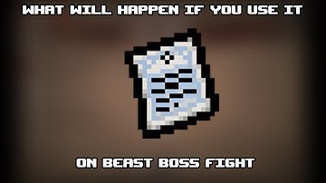 What if you use death certificate during beast boss fight