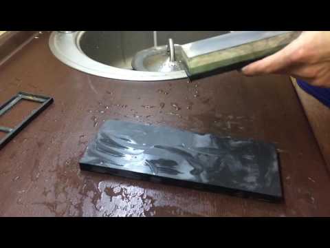 Водный камень. Чёрный сланец. Подготовка. К заточке. 12000 грид