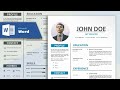 How to create a clean simple professional resume in microsoft word  cv design tutorial